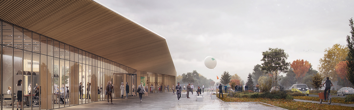 Neubau für das Fraunhofer-Zentrum für Energiespeicher und Systeme ZESS.